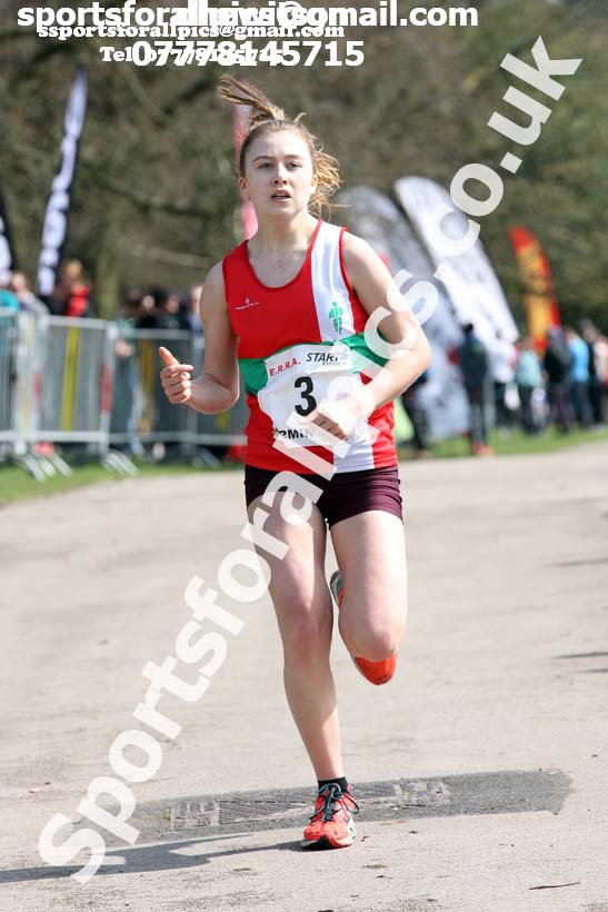 Womens under-17s 5k road race, 2018 ERRA Under-17s and Under-15s 5k Champs, Sutton Coldfield. Photo: David T. Hewitson/Sports for All Pics
